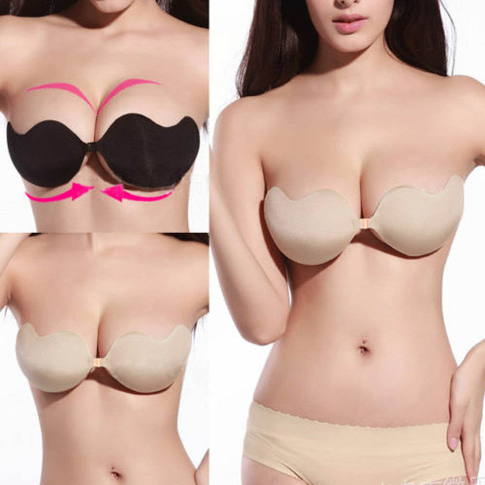 Women Invisible Push Up Bra Self-Adhesive Silicone Bust Front