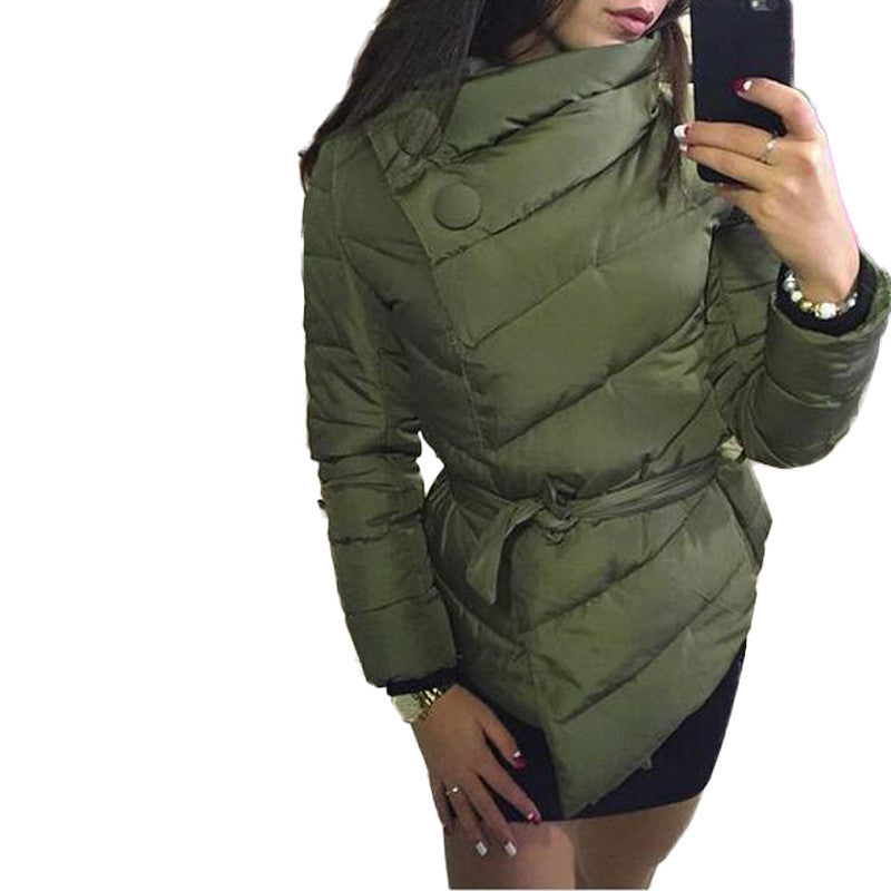 Green down hot sale coat womens