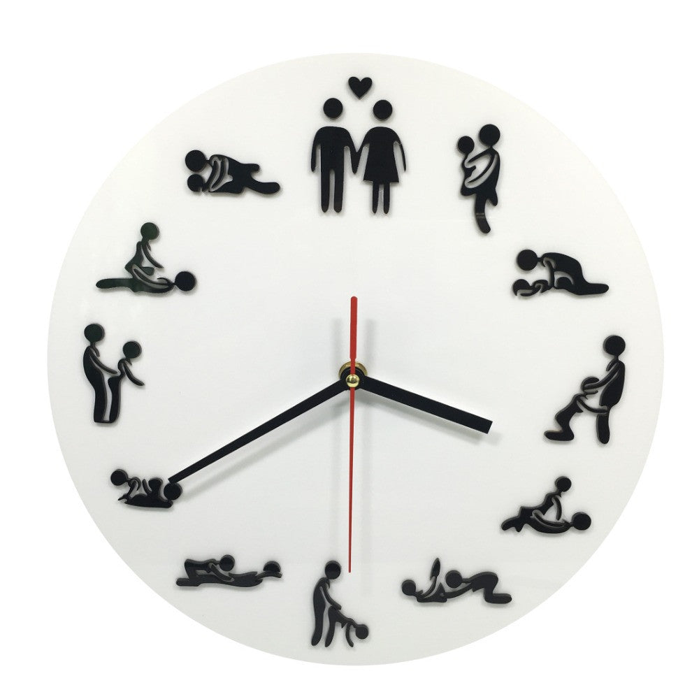 Kama Sutra Sex Position Clock / 24Hours Sex Clock / Novelty Wall Clock