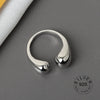 Silver Open Ring Women Niche Irregular Wave Sand Surface Wide Noodle Original Party Birthday Gift-Dollar Bargains Online Shopping Australia