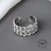 Silver Open Ring Women Niche Irregular Wave Sand Surface Wide Noodle Original Party Birthday Gift-Dollar Bargains Online Shopping Australia