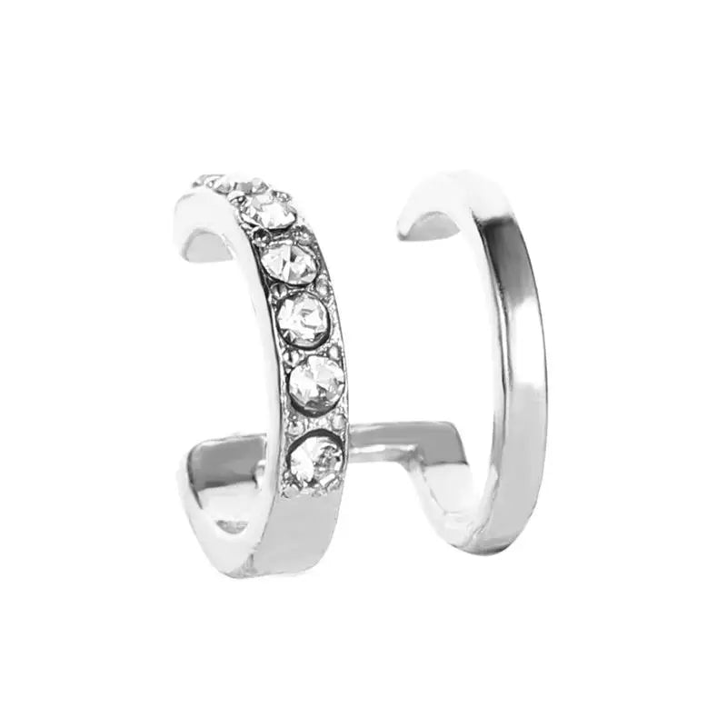 Crystal Clip Earrings For Women Zircon Earing Without Hole Jewelry Fake Earrings Single Ear Bone Clip Earings Ear Cuffs-Dollar Bargains Online Shopping Australia