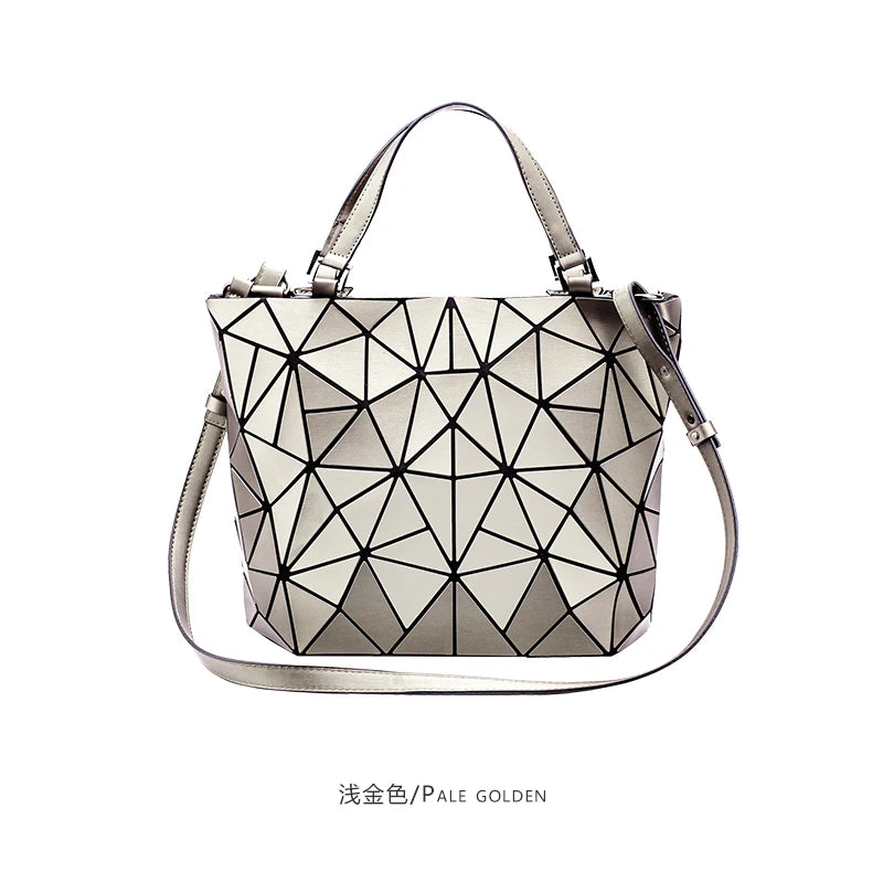 Female Top-Handle Bag Hologram Frosted matte crossbody Bag High quality bucket bag Geometric handbag-Dollar Bargains Online Shopping Australia