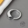 Silver Open Ring Women Niche Irregular Wave Sand Surface Wide Noodle Original Party Birthday Gift-Dollar Bargains Online Shopping Australia