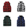 Kids Girl Plaid Cotton Vests Winter Warm Jacket Waistcoat Baby Zipper Coat Fall Outwear-Dollar Bargains Online Shopping Australia