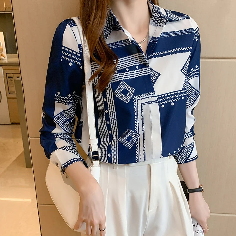 printing ladies shirts Women's Blouses Spring Autumn Long Sleeve Shirts Tops-Dollar Bargains Online Shopping Australia