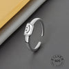 Silver Open Ring Women Niche Irregular Wave Sand Surface Wide Noodle Original Party Birthday Gift-Dollar Bargains Online Shopping Australia