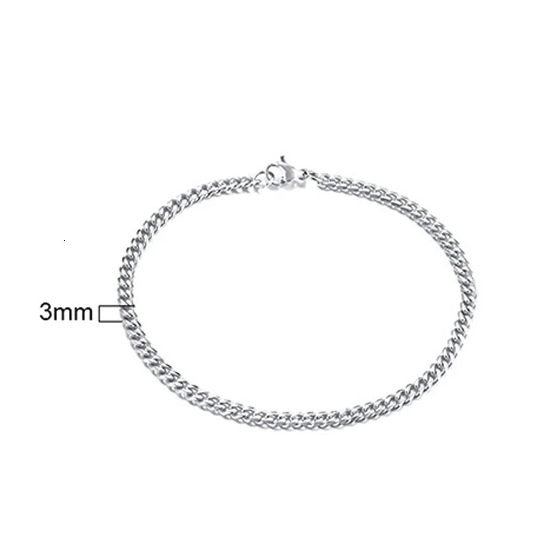 Mens Bracelet Link Chain Bracelet, Stainless Steel Jewelry Gift for Him-Dollar Bargains Online Shopping Australia