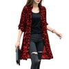 Leopard Cardigans Women's Summer Blouses Long Kimono Cape Female Lapel Tunic-Dollar Bargains Online Shopping Australia