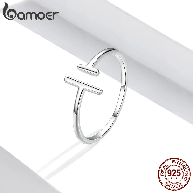 925 Sterling Silver Simple Minimalist Open Adjustable Finger Rings for Women Fashion Band Female-Dollar Bargains Online Shopping Australia