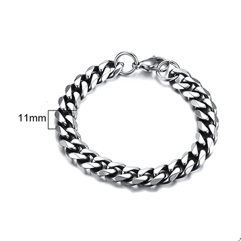 Mens Bracelet Link Chain Bracelet, Stainless Steel Jewelry Gift for Him-Dollar Bargains Online Shopping Australia