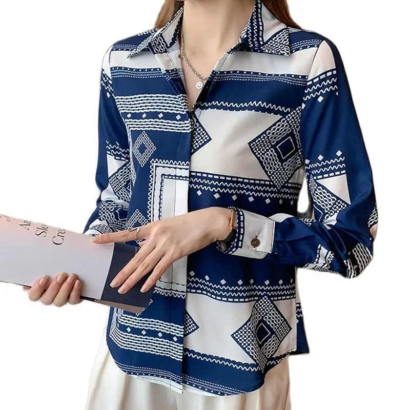 printing ladies shirts Women's Blouses Spring Autumn Long Sleeve Shirts Tops-Dollar Bargains Online Shopping Australia