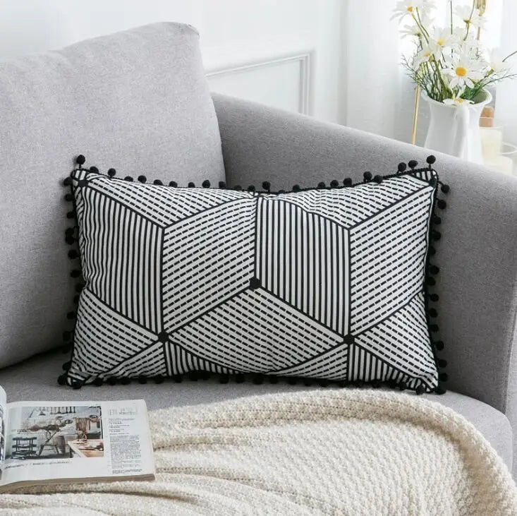 Cushion Cover Geometric Pattern Polyester black Pillowcase Upholstery Sofa Cushion Throw Pillow Home Decor Pillowcas-Dollar Bargains Online Shopping Australia