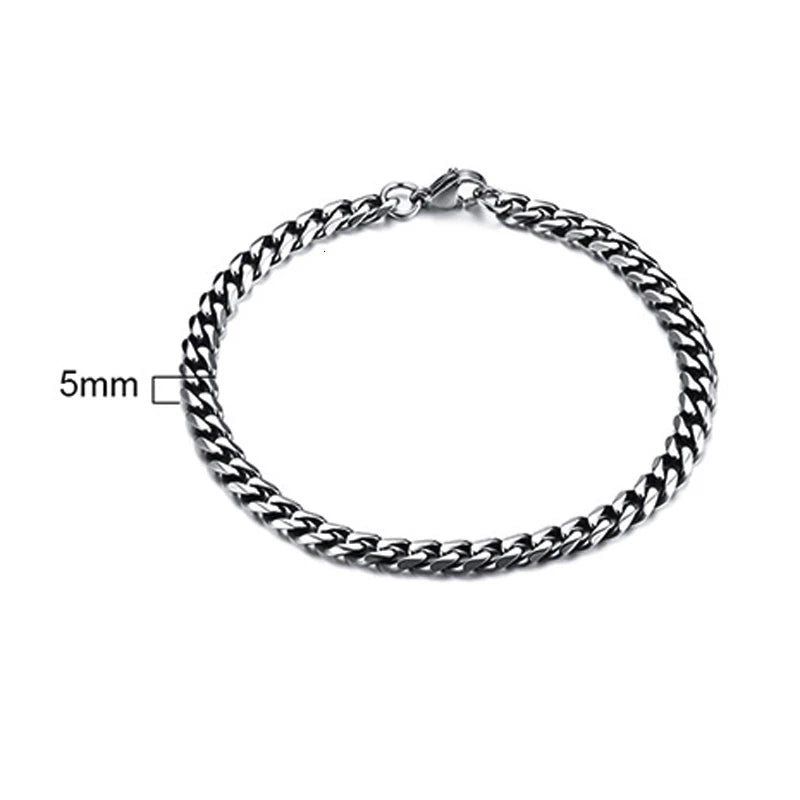 Mens Bracelet Link Chain Bracelet, Stainless Steel Jewelry Gift for Him-Dollar Bargains Online Shopping Australia