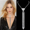 necktie Necklace flash Rhinestone Long Necklace bead chain ladies wedding ball jewelry-Dollar Bargains Online Shopping Australia