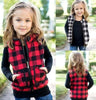 Kids Girl Plaid Cotton Vests Winter Warm Jacket Waistcoat Baby Zipper Coat Fall Outwear-Dollar Bargains Online Shopping Australia