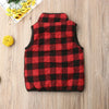 Kids Girl Plaid Cotton Vests Winter Warm Jacket Waistcoat Baby Zipper Coat Fall Outwear-Dollar Bargains Online Shopping Australia