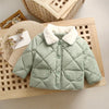 Children's Warm Cotton Jackets Rabbit Fur Collar Coats Baby Short Quilted Jacket Kids Clothes Girl Boy Outerwear-Dollar Bargains Online Shopping Australia