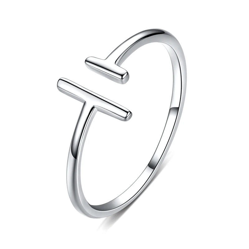 925 Sterling Silver Simple Minimalist Open Adjustable Finger Rings for Women Fashion Band Female-Dollar Bargains Online Shopping Australia