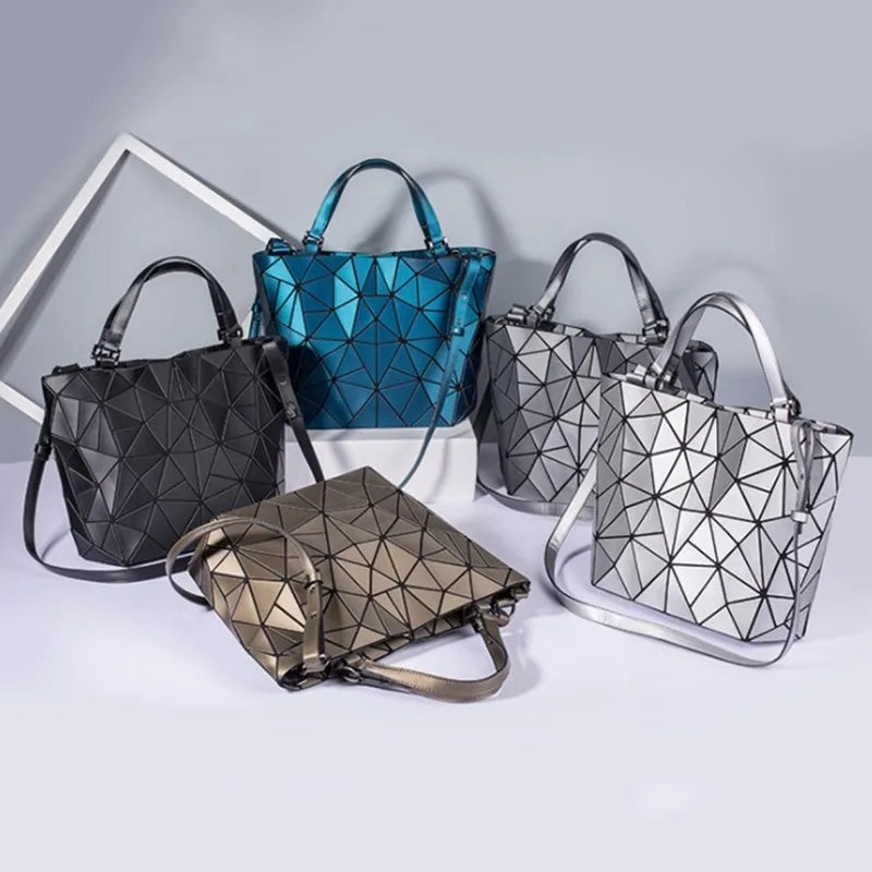 Female Top-Handle Bag Hologram Frosted matte crossbody Bag High quality bucket bag Geometric handbag-Dollar Bargains Online Shopping Australia