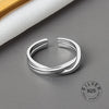 Silver Open Ring Women Niche Irregular Wave Sand Surface Wide Noodle Original Party Birthday Gift-Dollar Bargains Online Shopping Australia