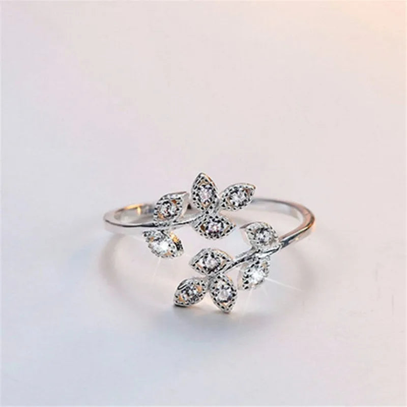 Korean Daisy Flower Elegant Opening Rings Women Adjustable Wedding Party Engagement Finger Rings Statement Jewelry Gift-Dollar Bargains Online Shopping Australia