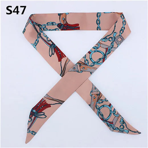 Bandana Small Silk Bag Scarf Women Head Hijab Scarf Long Skinny Scarves For Ladies Fashion Headband-Dollar Bargains Online Shopping Australia