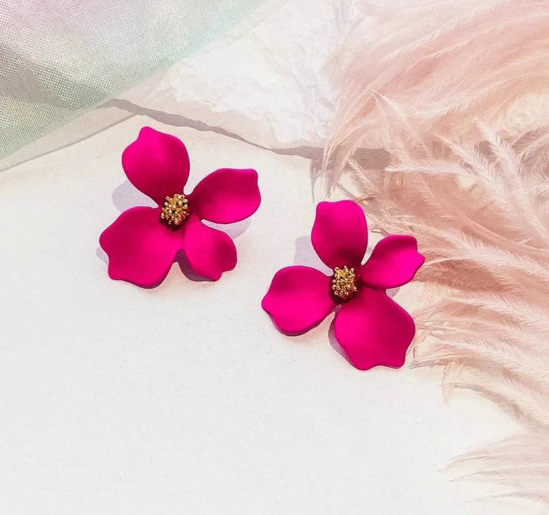 Flower Earrings For Women Fashion Sweet Earrings Woman Jewelry Colorful Earrings-Dollar Bargains Online Shopping Australia