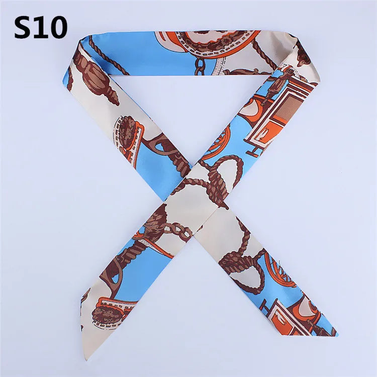 Bandana Small Silk Bag Scarf Women Head Hijab Scarf Long Skinny Scarves For Ladies Fashion Headband-Dollar Bargains Online Shopping Australia