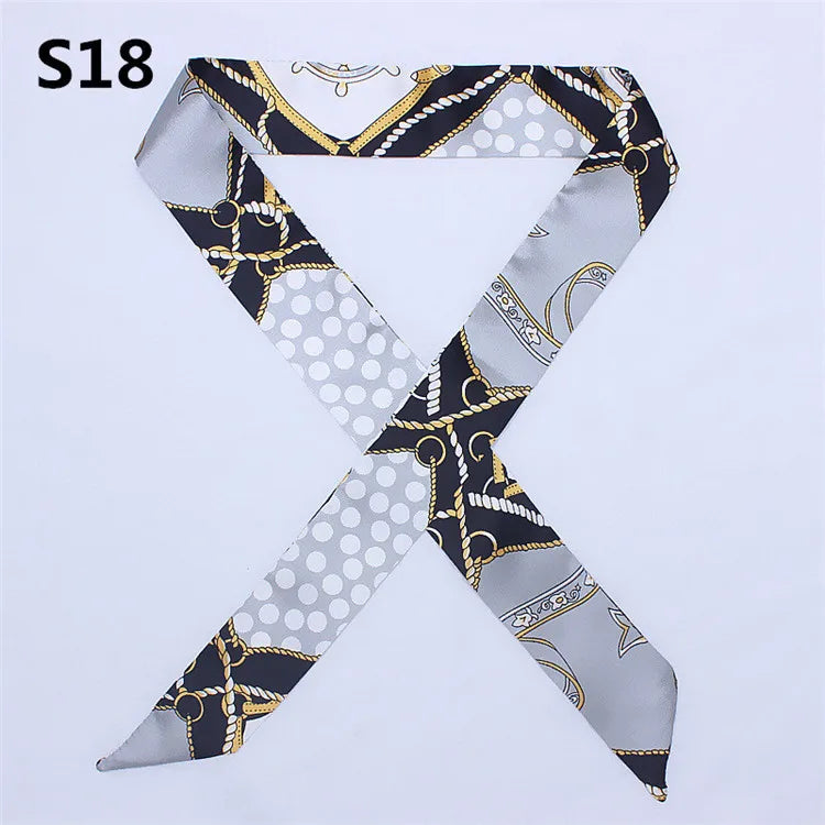 Bandana Small Silk Bag Scarf Women Head Hijab Scarf Long Skinny Scarves For Ladies Fashion Headband-Dollar Bargains Online Shopping Australia