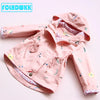 Girls Windbreaker Coat Jackets Baby Kids Flower Embroidery Hooded Outwear For Baby Kids Coats Jacket Clothing-Dollar Bargains Online Shopping Australia