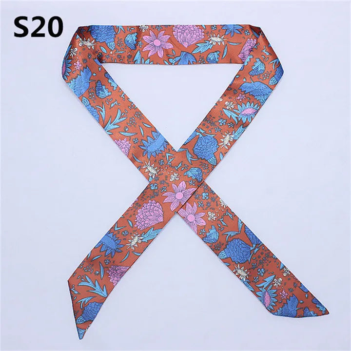 Bandana Small Silk Bag Scarf Women Head Hijab Scarf Long Skinny Scarves For Ladies Fashion Headband-Dollar Bargains Online Shopping Australia