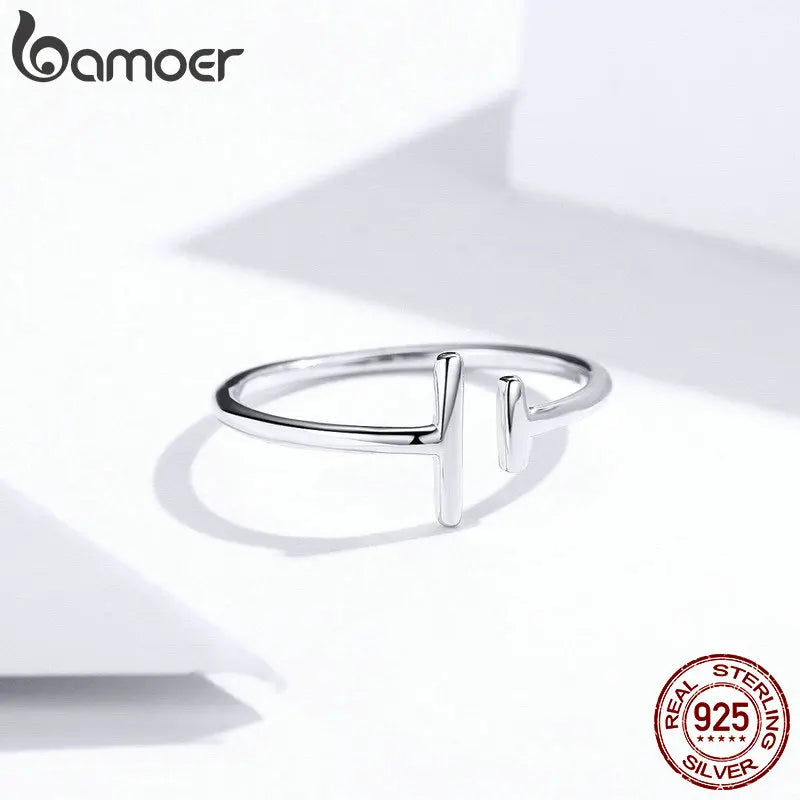 925 Sterling Silver Simple Minimalist Open Adjustable Finger Rings for Women Fashion Band Female-Dollar Bargains Online Shopping Australia