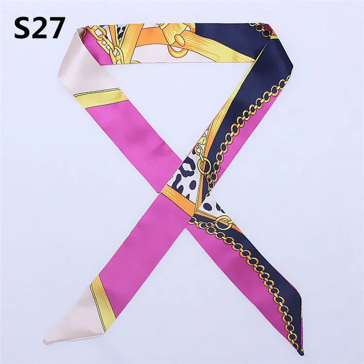 Bandana Small Silk Bag Scarf Women Head Hijab Scarf Long Skinny Scarves For Ladies Fashion Headband-Dollar Bargains Online Shopping Australia