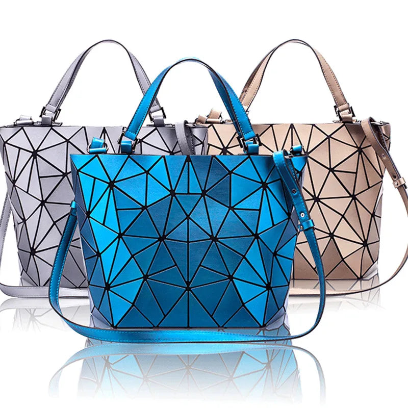 Female Top-Handle Bag Hologram Frosted matte crossbody Bag High quality bucket bag Geometric handbag-Dollar Bargains Online Shopping Australia