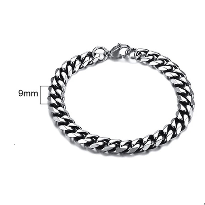 Mens Bracelet Link Chain Bracelet, Stainless Steel Jewelry Gift for Him-Dollar Bargains Online Shopping Australia