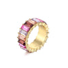 Zircon Crystal Ring For Women Light Luxury Multicolor Fashion Ring Prom Party Gift Statement Jewelry-Dollar Bargains Online Shopping Australia