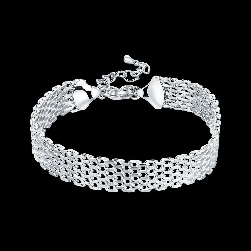 silver Bracelets for women Exquisite fashion weaving chain Wedding party Christmas gifts Jewelry-Dollar Bargains Online Shopping Australia