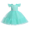 Pageant Formal Bridesmaid Dresses Girls Tulle Fluffy Wedding Princess Dress For Kids Elegant Children Birthday Party Prom Gown-Dollar Bargains Online Shopping Australia