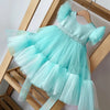 Pageant Formal Bridesmaid Dresses Girls Tulle Fluffy Wedding Princess Dress For Kids Elegant Children Birthday Party Prom Gown-Dollar Bargains Online Shopping Australia