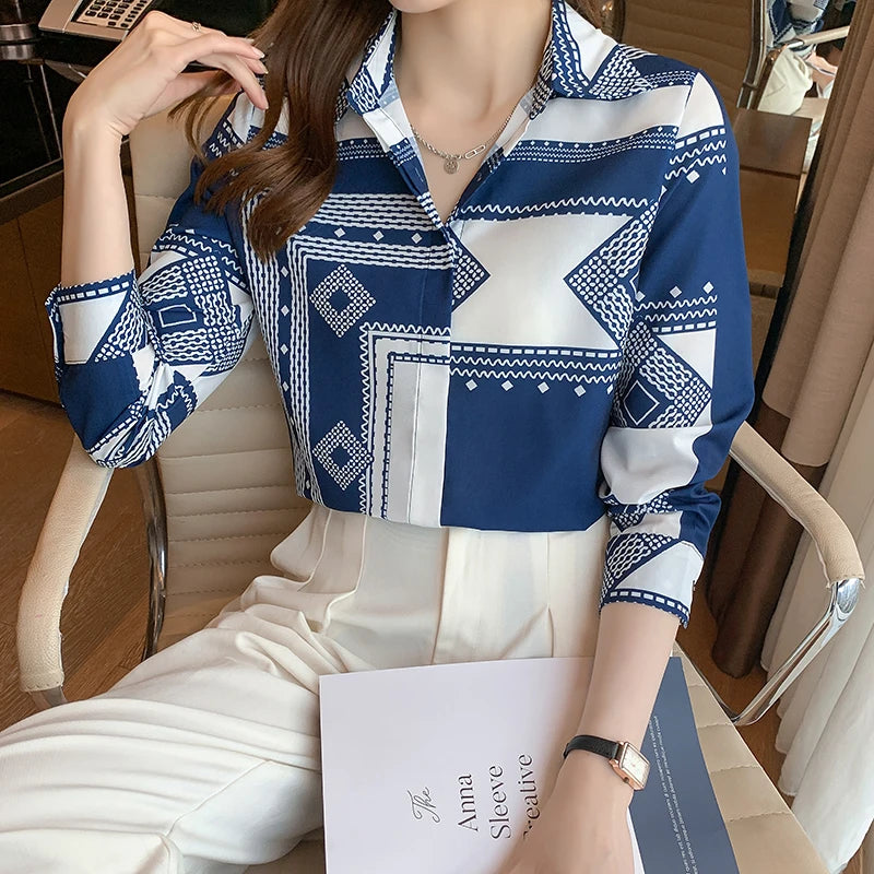 printing ladies shirts Women's Blouses Spring Autumn Long Sleeve Shirts Tops-Dollar Bargains Online Shopping Australia