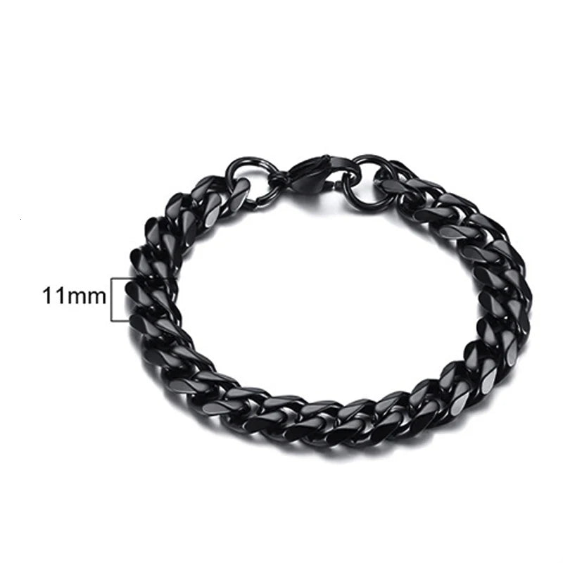 Mens Bracelet Link Chain Bracelet, Stainless Steel Jewelry Gift for Him-Dollar Bargains Online Shopping Australia