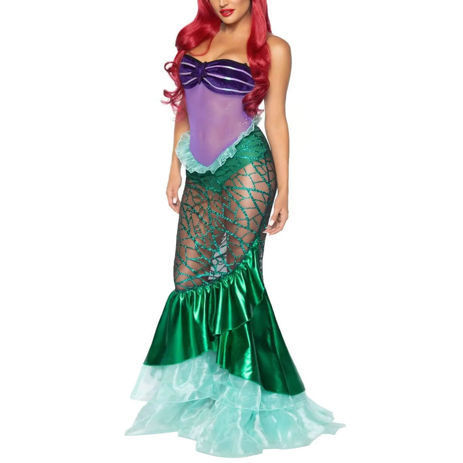 Mermaid Princess Costumes Adults Women Halloween Mermaid Masquerade Uniforms Dress Up Fancy Dress-Dollar Bargains Online Shopping Australia