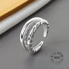 Silver Open Ring Women Niche Irregular Wave Sand Surface Wide Noodle Original Party Birthday Gift-Dollar Bargains Online Shopping Australia