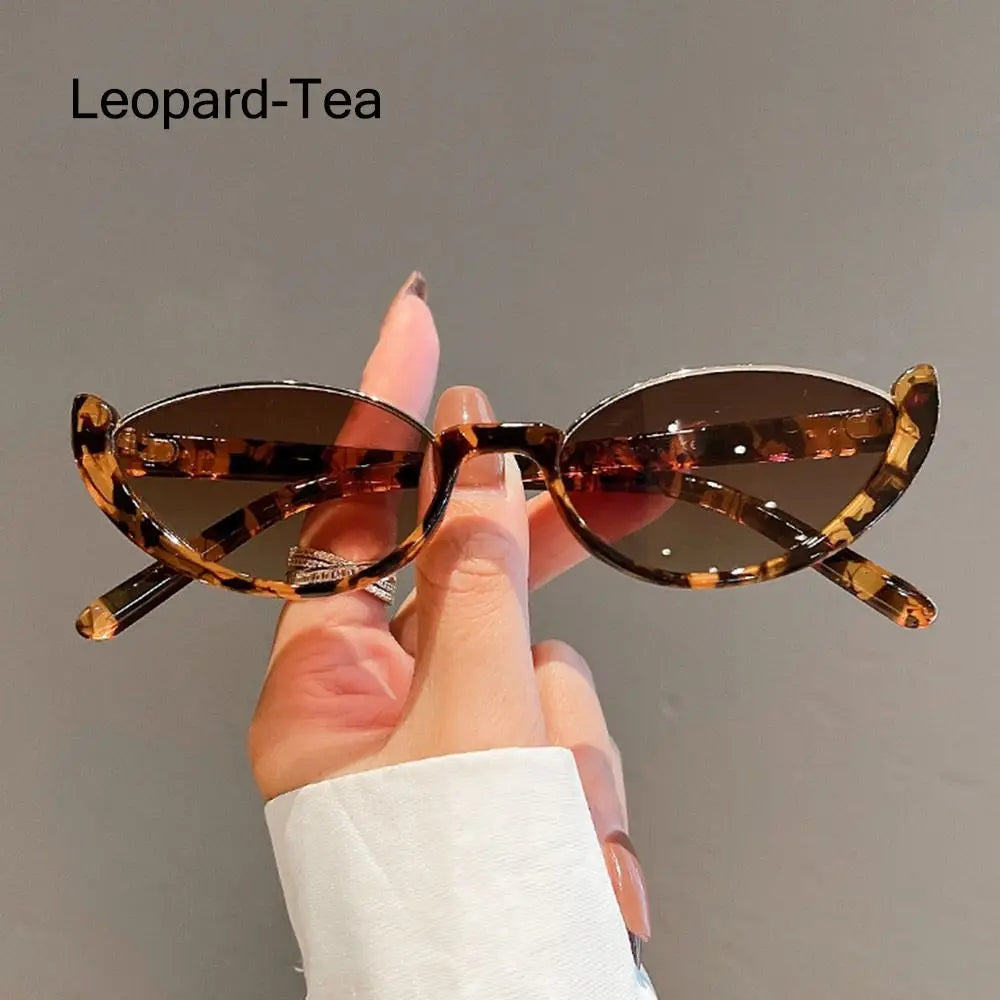 Half-frame Small Cat Eye Sunglasses Women Trendy Vintage Composite Shades Eyewear Sun Glasses-Dollar Bargains Online Shopping Australia