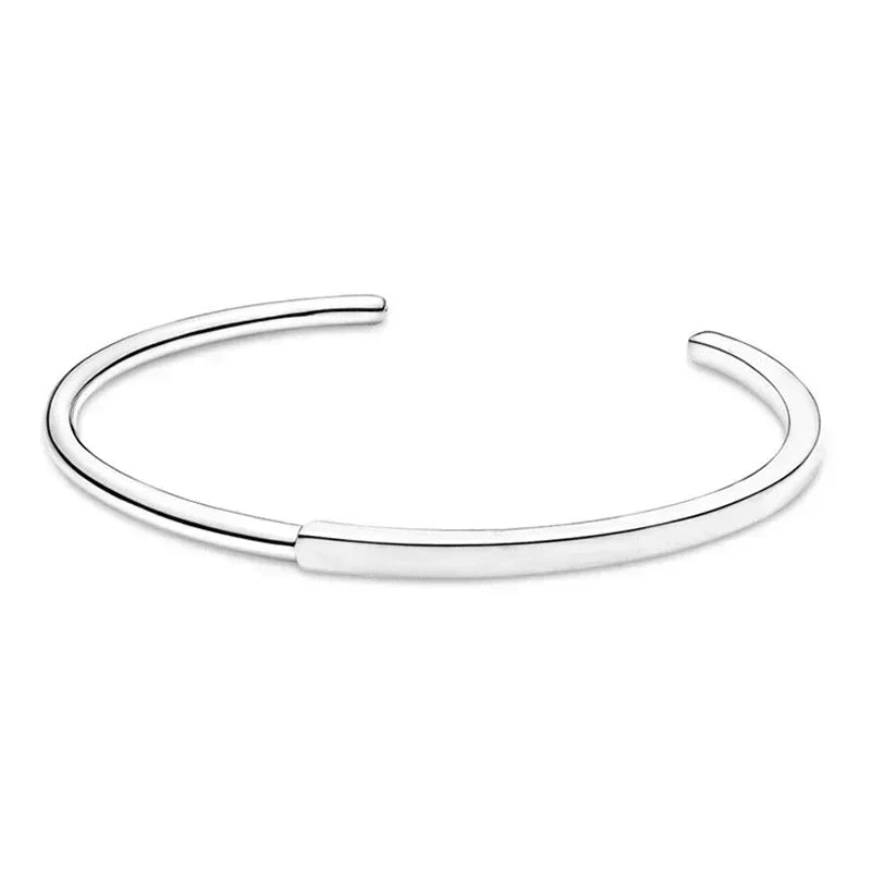 925 Sterling Silver Classic Luxury I-D Open Bracelet Simple Charm Bracelet Elegant Women's Jewelry Gift-Dollar Bargains Online Shopping Australia