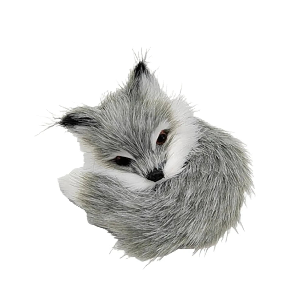 Simulation Rabbit Owl Cat Fox Ornament Furs Squatting Model Home Decoration Animal World with Static Action Figures Gift for Kid-Dollar Bargains Online Shopping Australia