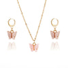 2 Piece Jewelry Explosive Acrylic Butterfly Necklace Earrings Set-Dollar Bargains Online Shopping Australia