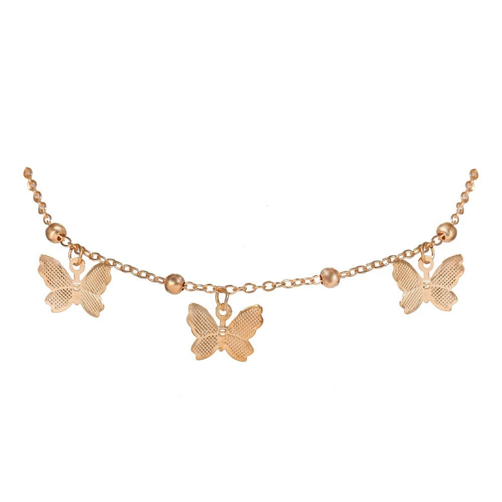 Anklets Butterfly Accessories for Women Summer Beach Ankle Foot Chain Jewelry-Dollar Bargains Online Shopping Australia