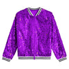 Kids Girls Shiny Sequins Jacket Baseball Coat Long Sleeve Front Zip Up Striped Trim Outerwear Jazz Modern Dancing Party Jackets-Dollar Bargains Online Shopping Australia